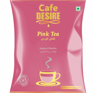 Pink tea latte